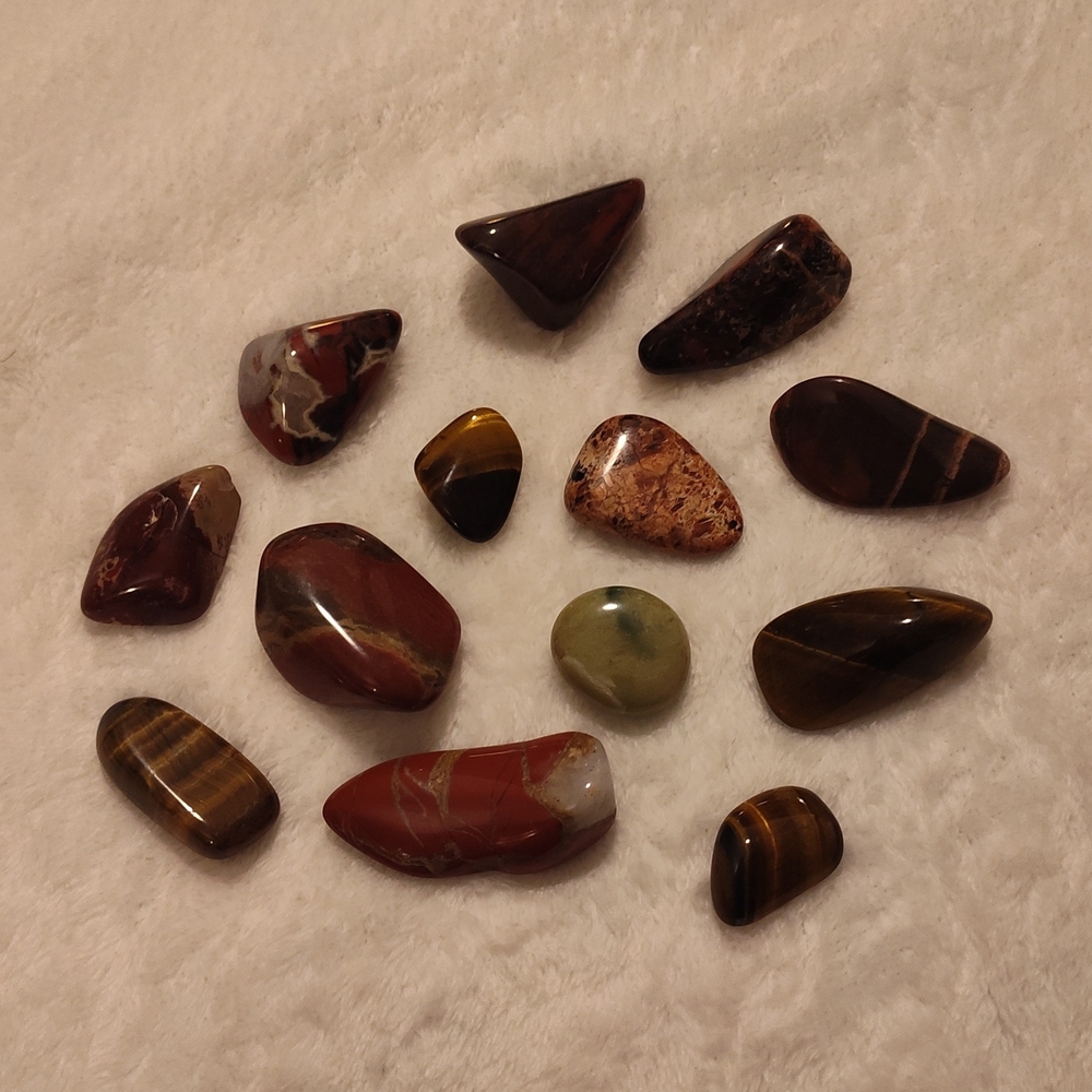 Vintage! 13 Assorted Polished Gemstones